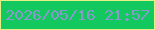 文字の大きさ：3、枠の色：e6ef85、背景の色：13c85e、文字の色：889acc 無料ブログパーツのブログ時計