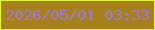 文字の大きさ：4、枠の色：e6f039、背景の色：a5801b、文字の色：9e7ae0 無料ブログパーツのブログ時計