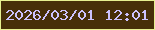 文字の大きさ：1、枠の色：e6f090、背景の色：472f09、文字の色：ccc2fe 無料ブログパーツのブログ時計