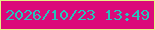 文字の大きさ：3、枠の色：e6f186、背景の色：db097a、文字の色：26c5bb 無料ブログパーツのブログ時計