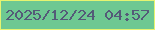 文字の大きさ：1、枠の色：e6f470、背景の色：6ec892、文字の色：545a78 無料ブログパーツのブログ時計
