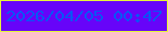 文字の大きさ：2、枠の色：e6f53a、背景の色：6704f9、文字の色：0656f6 無料ブログパーツのブログ時計