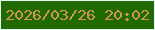 文字の大きさ：4、枠の色：e6f5f5、背景の色：216a01、文字の色：d0984d 無料ブログパーツのブログ時計