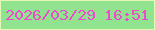 文字の大きさ：2、枠の色：e6f6b3、背景の色：92e390、文字の色：ec4bca 無料ブログパーツのブログ時計