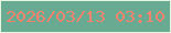 文字の大きさ：5、枠の色：e6f7df、背景の色：69aa92、文字の色：f2836e 無料ブログパーツのブログ時計