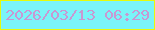 文字の大きさ：4、枠の色：e6fa0a、背景の色：7af4f8、文字の色：c898d2 無料ブログパーツのブログ時計