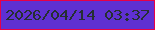 文字の大きさ：3、枠の色：e70048、背景の色：5f30d2、文字の色：262f32 無料ブログパーツのブログ時計