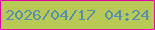 文字の大きさ：1、枠の色：e700a7、背景の色：b8c955、文字の色：578eb2 無料ブログパーツのブログ時計
