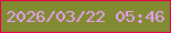 文字の大きさ：3、枠の色：e70146、背景の色：828b32、文字の色：e69ff5 無料ブログパーツのブログ時計