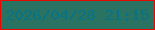 文字の大きさ：3、枠の色：e70800、背景の色：2a7362、文字の色：087386 無料ブログパーツのブログ時計