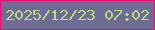 文字の大きさ：1、枠の色：e70e72、背景の色：6f6b95、文字の色：b7db7f 無料ブログパーツのブログ時計