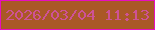 文字の大きさ：1、枠の色：e70ec0、背景の色：aa5827、文字の色：ce5296 無料ブログパーツのブログ時計