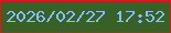 文字の大きさ：4、枠の色：e7111c、背景の色：386128、文字の色：88bef9 無料ブログパーツのブログ時計