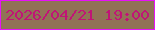 文字の大きさ：3、枠の色：e711f8、背景の色：917256、文字の色：c11476 無料ブログパーツのブログ時計