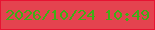 文字の大きさ：2、枠の色：e71332、背景の色：e4434f、文字の色：3fae16 無料ブログパーツのブログ時計