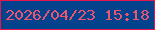 文字の大きさ：2、枠の色：e7154e、背景の色：03428d、文字の色：eb556f 無料ブログパーツのブログ時計