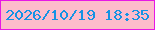 文字の大きさ：3、枠の色：e718e5、背景の色：fdbbcb、文字の色：1593e4 無料ブログパーツのブログ時計