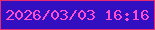 文字の大きさ：1、枠の色：e72b6f、背景の色：320fc0、文字の色：ff4fcf 無料ブログパーツのブログ時計