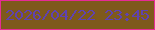 文字の大きさ：2、枠の色：e72b96、背景の色：7e591c、文字の色：5f42b0 無料ブログパーツのブログ時計