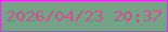文字の大きさ：3、枠の色：e72bee、背景の色：74a487、文字の色：cd5188 無料ブログパーツのブログ時計