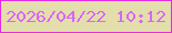 文字の大きさ：2、枠の色：e72ce1、背景の色：e3deac、文字の色：db64f8 無料ブログパーツのブログ時計
