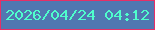 文字の大きさ：5、枠の色：e72f67、背景の色：5177b1、文字の色：4ffecc 無料ブログパーツのブログ時計