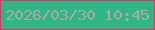 文字の大きさ：2、枠の色：e73160、背景の色：2db687、文字の色：b5a6a2 無料ブログパーツのブログ時計