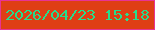 文字の大きさ：1、枠の色：e73394、背景の色：df3e15、文字の色：26dd8c 無料ブログパーツのブログ時計