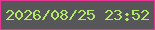 文字の大きさ：5、枠の色：e73594、背景の色：57575a、文字の色：b2ea6a 無料ブログパーツのブログ時計