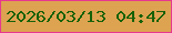 文字の大きさ：5、枠の色：e7388e、背景の色：dea351、文字の色：166108 無料ブログパーツのブログ時計