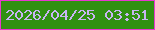 文字の大きさ：4、枠の色：e738d0、背景の色：309112、文字の色：c8b5f3 無料ブログパーツのブログ時計
