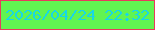 文字の大きさ：3、枠の色：e73a5d、背景の色：61f451、文字の色：18d7e5 無料ブログパーツのブログ時計