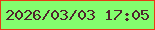 文字の大きさ：3、枠の色：e73c14、背景の色：83fd6e、文字の色：4f242e 無料ブログパーツのブログ時計