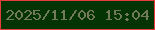 文字の大きさ：1、枠の色：e73c39、背景の色：043404、文字の色：727a58 無料ブログパーツのブログ時計