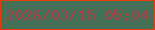 文字の大きさ：2、枠の色：e73d08、背景の色：456f57、文字の色：aa3e46 無料ブログパーツのブログ時計