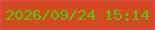 文字の大きさ：4、枠の色：e74551、背景の色：d34922、文字の色：58c805 無料ブログパーツのブログ時計