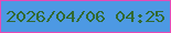 文字の大きさ：3、枠の色：e749b6、背景の色：4d99e3、文字の色：326a30 無料ブログパーツのブログ時計