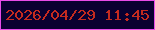 文字の大きさ：2、枠の色：e74be8、背景の色：0a0031、文字の色：c62b1f 無料ブログパーツのブログ時計