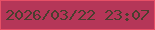 文字の大きさ：1、枠の色：e74f66、背景の色：b53658、文字の色：4a3e2f 無料ブログパーツのブログ時計