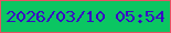 文字の大きさ：5、枠の色：e75164、背景の色：0bc662、文字の色：3808c5 無料ブログパーツのブログ時計