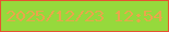 文字の大きさ：2、枠の色：e75331、背景の色：96d93c、文字の色：e9a64b 無料ブログパーツのブログ時計