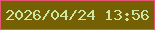 文字の大きさ：1、枠の色：e75574、背景の色：766004、文字の色：cce6a4 無料ブログパーツのブログ時計