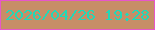 文字の大きさ：2、枠の色：e756ca、背景の色：c78e67、文字の色：22d8b7 無料ブログパーツのブログ時計