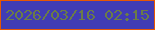 文字の大きさ：3、枠の色：e75703、背景の色：413cb4、文字の色：6b7c46 無料ブログパーツのブログ時計