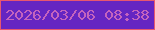 文字の大きさ：5、枠の色：e7576f、背景の色：6525c2、文字の色：c463be 無料ブログパーツのブログ時計