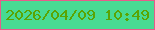 文字の大きさ：4、枠の色：e75b8b、背景の色：48da93、文字の色：5aa403 無料ブログパーツのブログ時計