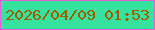 文字の大きさ：5、枠の色：e75edb、背景の色：35e39e、文字の色：9f5d00 無料ブログパーツのブログ時計