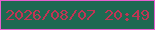 文字の大きさ：3、枠の色：e75fd1、背景の色：1e6952、文字の色：c13454 無料ブログパーツのブログ時計