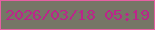 文字の大きさ：3、枠の色：e760a3、背景の色：767666、文字の色：bb258a 無料ブログパーツのブログ時計