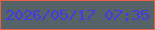 文字の大きさ：3、枠の色：e76245、背景の色：556368、文字の色：423ae6 無料ブログパーツのブログ時計